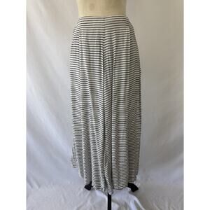 Faithfull the Brand Soleil Gaucho Wide Leg Pants White Black Stripe Small Split